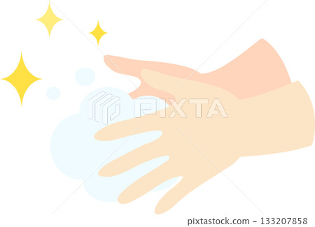 洗手後變亮的手 洗手後變亮的手 133207858