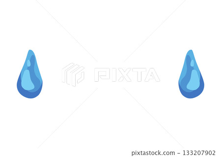 Cartoon tear drops icon. Sorrow cry streams, tear blob. Crying fluid, falling blue water drops. Isolated vector for sorrowful character weeping expression. Wet grief droplets Cartoon tear drops icon. Sorrow cry streams, tear blob. Crying fluid, falling blue water drops. Isolated vector for sorrowful character weeping expression. Wet grief droplets 133207902