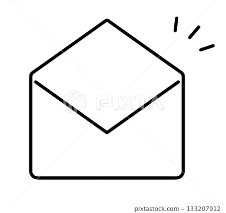 簡單的開啟郵件圖標 簡單的開啟郵件圖標 133207912