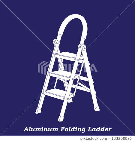 Aluminum folding ladder Aluminum folding ladder 133208085