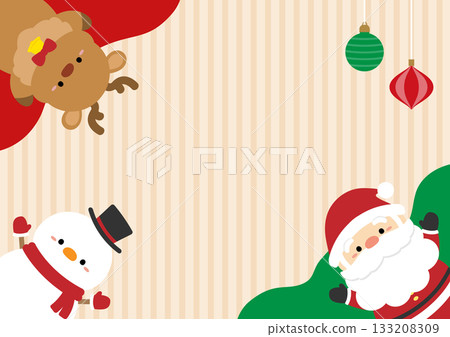 Christmas cute Santa Claus background illustration 03 Christmas cute Santa Claus background illustration 03 133208309