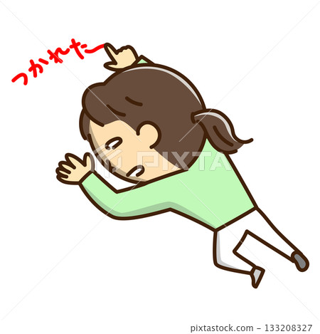 Woman writing a dying message 133208327