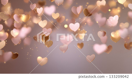 閃閃發光的心型情人節背景 133209042