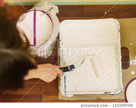 White paint with essentials equipment White paint with essentials equipment 133209704
