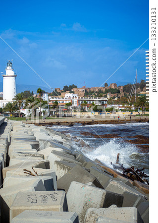 Coastal flooding and garbage caused by storm surge from DANA hurricane in Malaga, Spain Coastal flooding and garbage caused by storm surge from DANA hurricane in Malaga, Spain 133210131