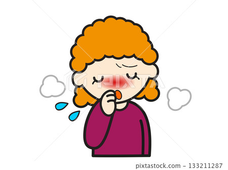 Coughing Caucasian girl 2 Coughing Caucasian girl 2 133211287