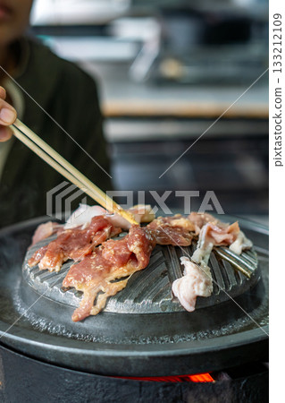 Thai Barbecue Grill with Pork and Seafood 133212109