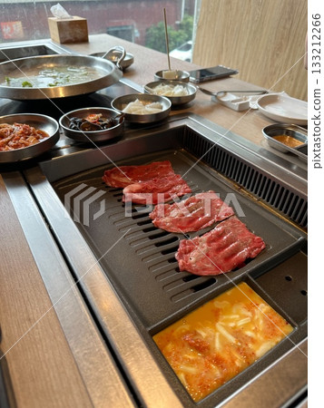 Korean BBQ close-up 133212266