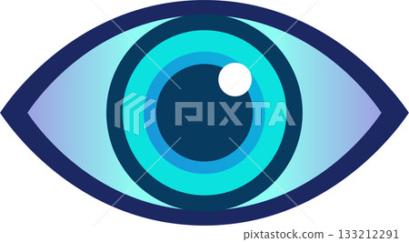 Modern Eye Icon , Vision, Monitoring, and Surveillance Concept 133212291