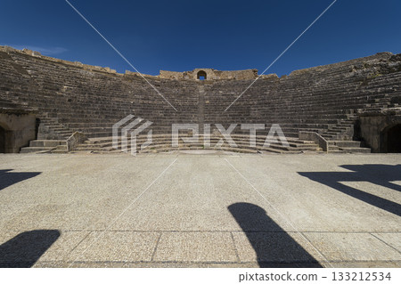 Ruins of Roman theatre in Dougga, Tunisia 133212534