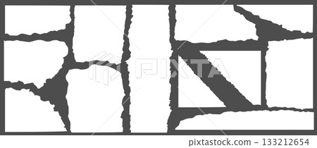 撕破的白色紙張 133212654