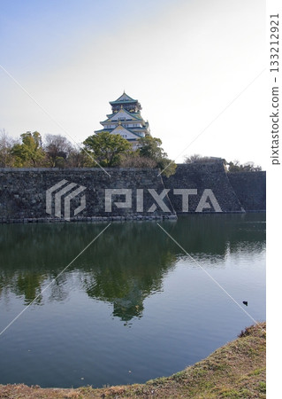 Osaka Castle moat, plum garden and wild birds Osaka Castle moat, plum garden and wild birds 133212921