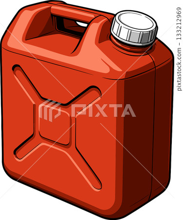 Illustration of a red plastic tank Illustration of a red plastic tank 133212969