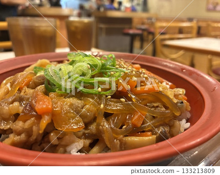 "Bulgogi Beef Kalbi Yakiniku Donburi" at a beef bowl chain restaurant 133213809