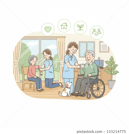 關心的例證 133214775