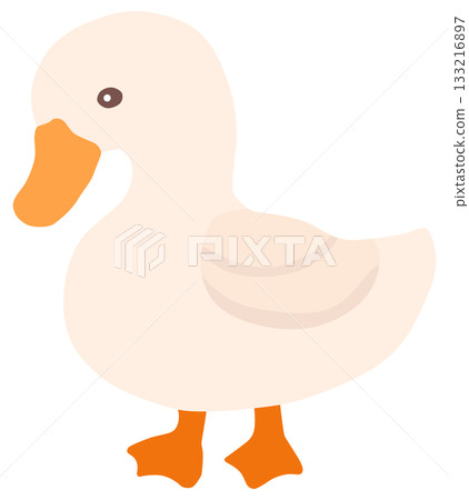Cute duck illustration vector material 133216897