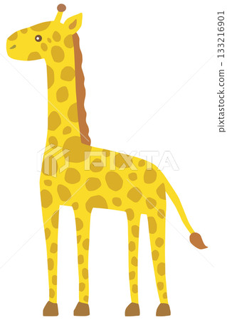 Cute giraffe illustration vector material 133216901