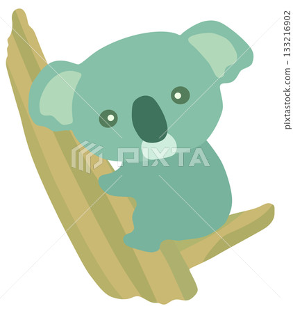 無尾熊爬樹向量圖 133216902