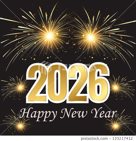 Happy new year 2026 holiday background Happy new year 2026 holiday background 133217412