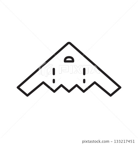 Stealth Bomber Aircraft Icon. Stealth Bomber Aircraft Icon. 133217451