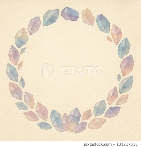 礦物系列：由多種礦物組成的環狀圖案，呈圓形排列。 133217515