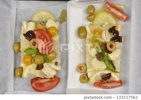 Tofu dish redy for baking Tofu dish redy for baking 133217562