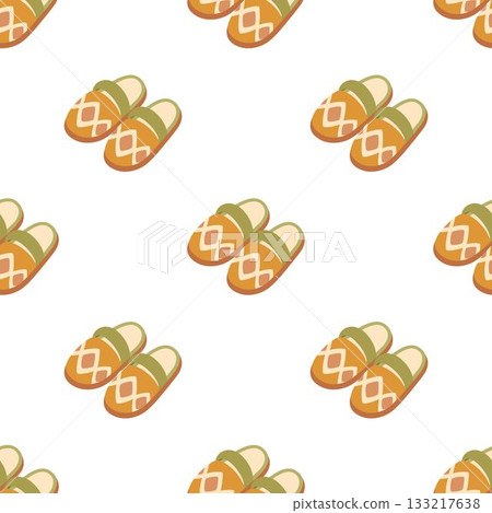 seamless pattern with cartoon slippers 133217638
