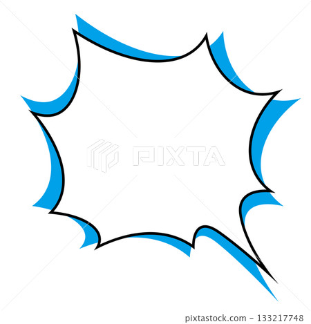 Simple speech bubble illustration - Spiky Simple speech bubble illustration - Spiky 133217748