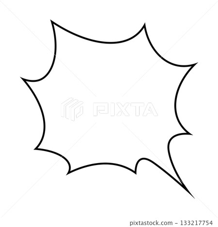 Simple speech bubble illustration - Spiky Simple speech bubble illustration - Spiky 133217754