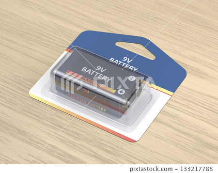 Nine volt alkaline battery in blister pack 133217788