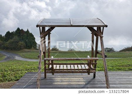 Biwako Hakodateyama - Log bench 1 at the summit observation deck 133217804