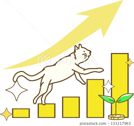 Assets_Rising graph_Cat running up Assets_Rising graph_Cat running up 133217963