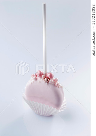 Natural ingredients. Sweet cake on the white surface 133218058