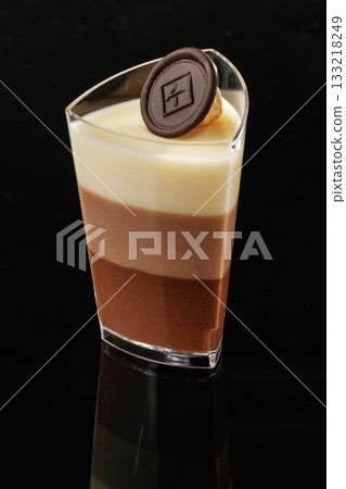 Very delicious. Desserts, sweets on the black background 133218249