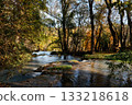 Scenic view of a flowing river in Monasterio de Piedra, Zaragoza, Spain 133218618