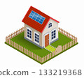 Isometric view of a residential building house 133219368
