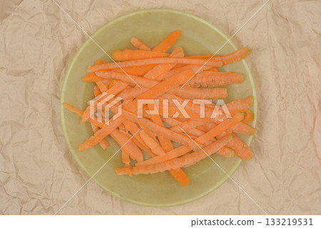 Orange carrot peelings Orange carrot peelings 133219531