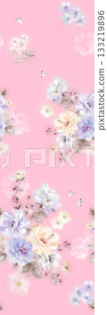 Soft Pastel Patterns with Florals Fruits and Cute Motifs for Notebook Designs 133219896