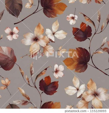 Soft Pastel Patterns with Florals Fruits and Cute Motifs for Notebook Designs 133220093