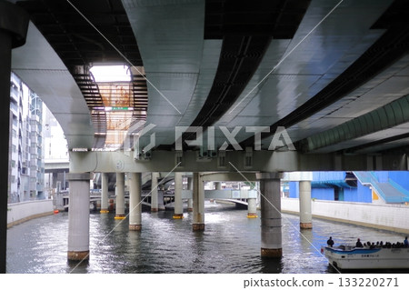 The river flowing under the Metropolitan Expressway The river flowing under the Metropolitan Expressway 133220271