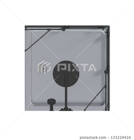 shower cabin isolated on transparent background, 3D illustration, cg render 133220416