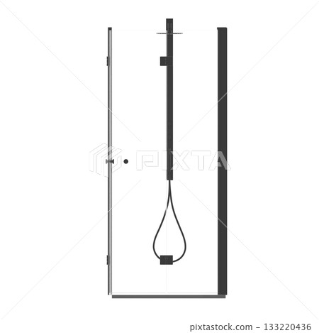 shower cabin isolated on transparent background, 3D illustration, cg render shower cabin isolated on transparent background, 3D illustration, cg render 133220436