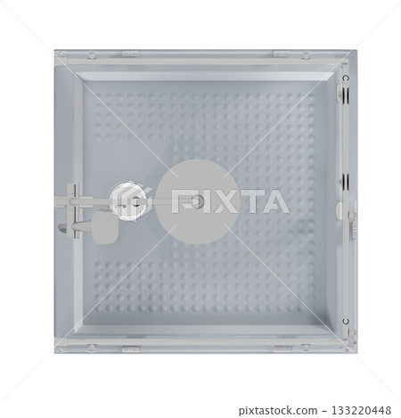shower cabin isolated on transparent background, 3D illustration, cg render 133220448