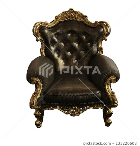 armchair isolate on a transparent background, comfortable furniture for home interior, 3D illustration, cg render armchair isolate on a transparent background, comfortable furniture for home interior, 3D illustration, cg render 133220608