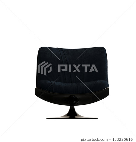 armchair isolate on a transparent background, comfortable furniture for home interior, 3D illustration, cg render 133220616