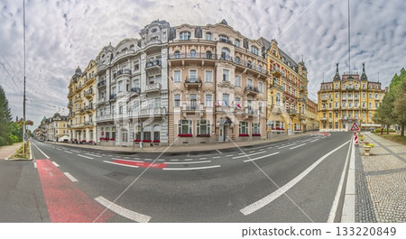 Panorama of historic buildings in Marianske Lazne Czech Republic Panorama of historic buildings in Marianske Lazne Czech Republic 133220849