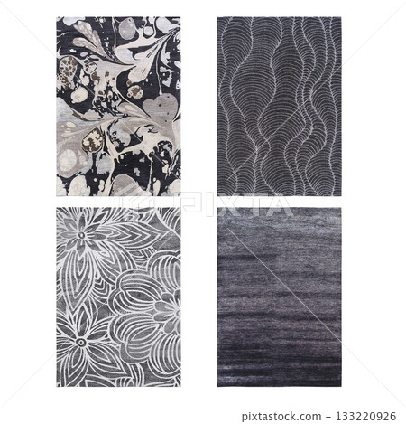 carpet for interior isolated on transparent background, home decor, 3D illustration, cg render 133220926