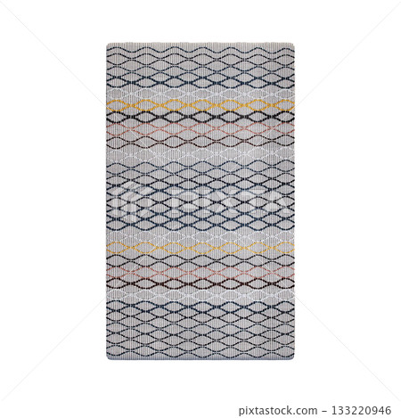 carpet for interior isolated on transparent background, home decor, 3D illustration, cg render 133220946