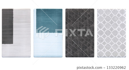 carpet for interior isolated on transparent background, home decor, 3D illustration, cg render 133220962