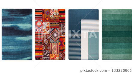 carpet for interior isolated on transparent background, home decor, 3D illustration, cg render 133220965